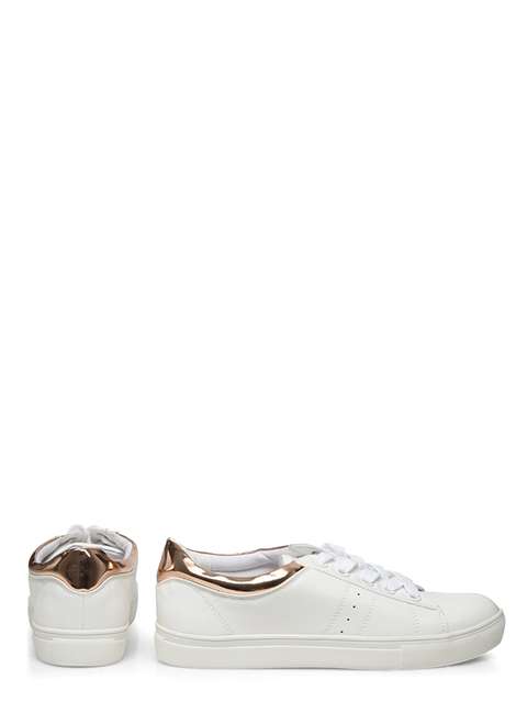 Rose Gold 'Cady' Lace Up Trainers